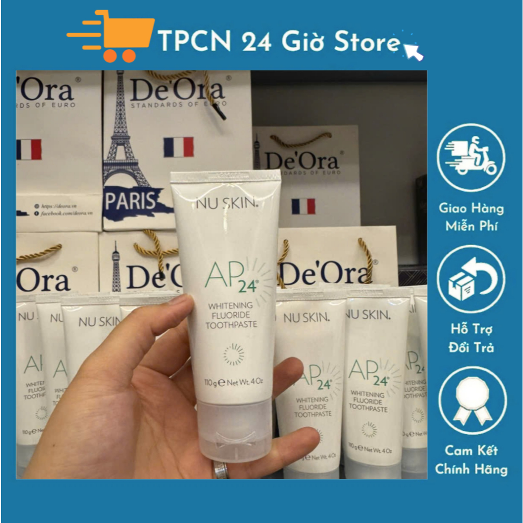 Kem đánh răng Ap24 Nuskin Whitening Fluoride Toothpaste Nhập khẩu Hoa Kỳ (110g/tuýp)