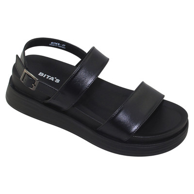 Sandal đế bằng nữ Bita's SHANAH.03 (Đen + Kem + Xám Khói)