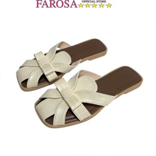  Giày sục nữ quai đan FAROSA -H127 dép sục quai rọ trending chất da mềm lên chân cực êm 
