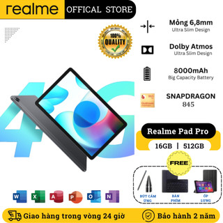  MẪU MỚI 2025 Máy Tính Bảng Realme Pad Pro | RAM 16GB ROM 512GB | P70  Android 12 | Hai SIM 4G LTE 