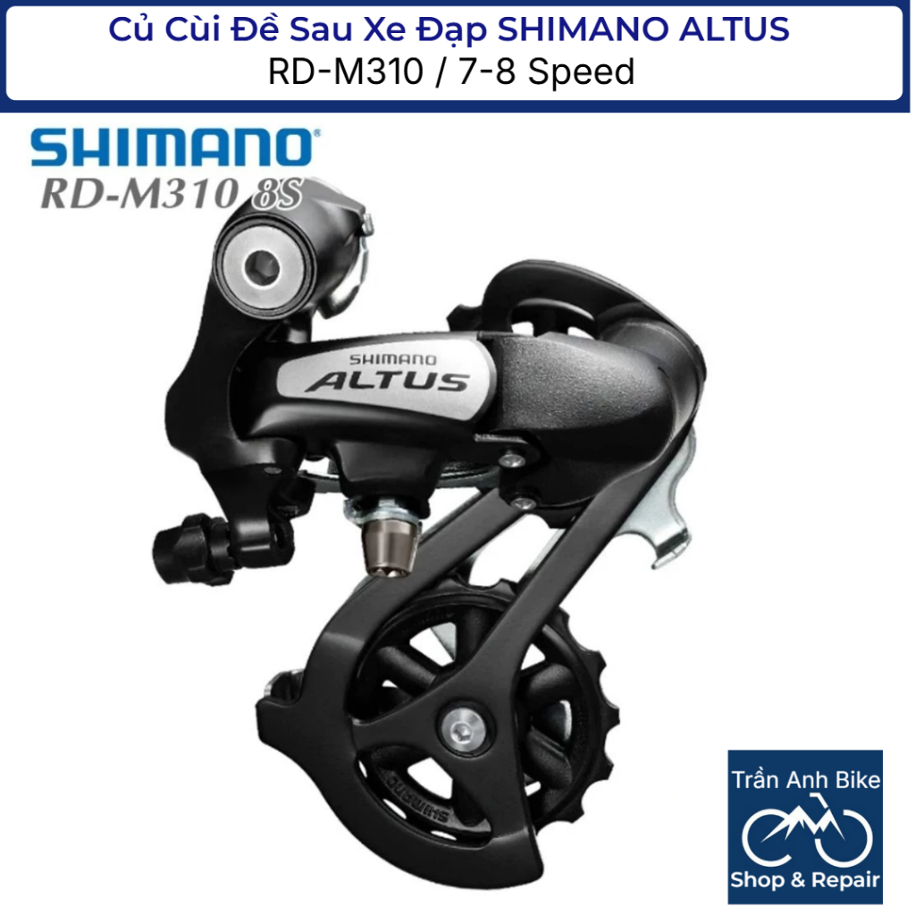 Củ Cùi Đề Sau Xe Đạp SHIMANO ALTUS RD M310 7-8 Speed - Hàng chính Hãng
