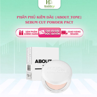 Phấn phủ dạng nén About Tone Sebum Cut Powder Pact 8g kiềm dầu, ráo mịn