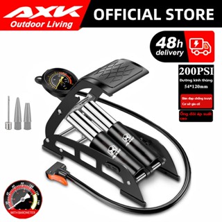 Bơm xe máy đạp chân AXK hơi xe đạp ô tô khỏe nhanh đầy hơi,Phụ kiện xe đạp