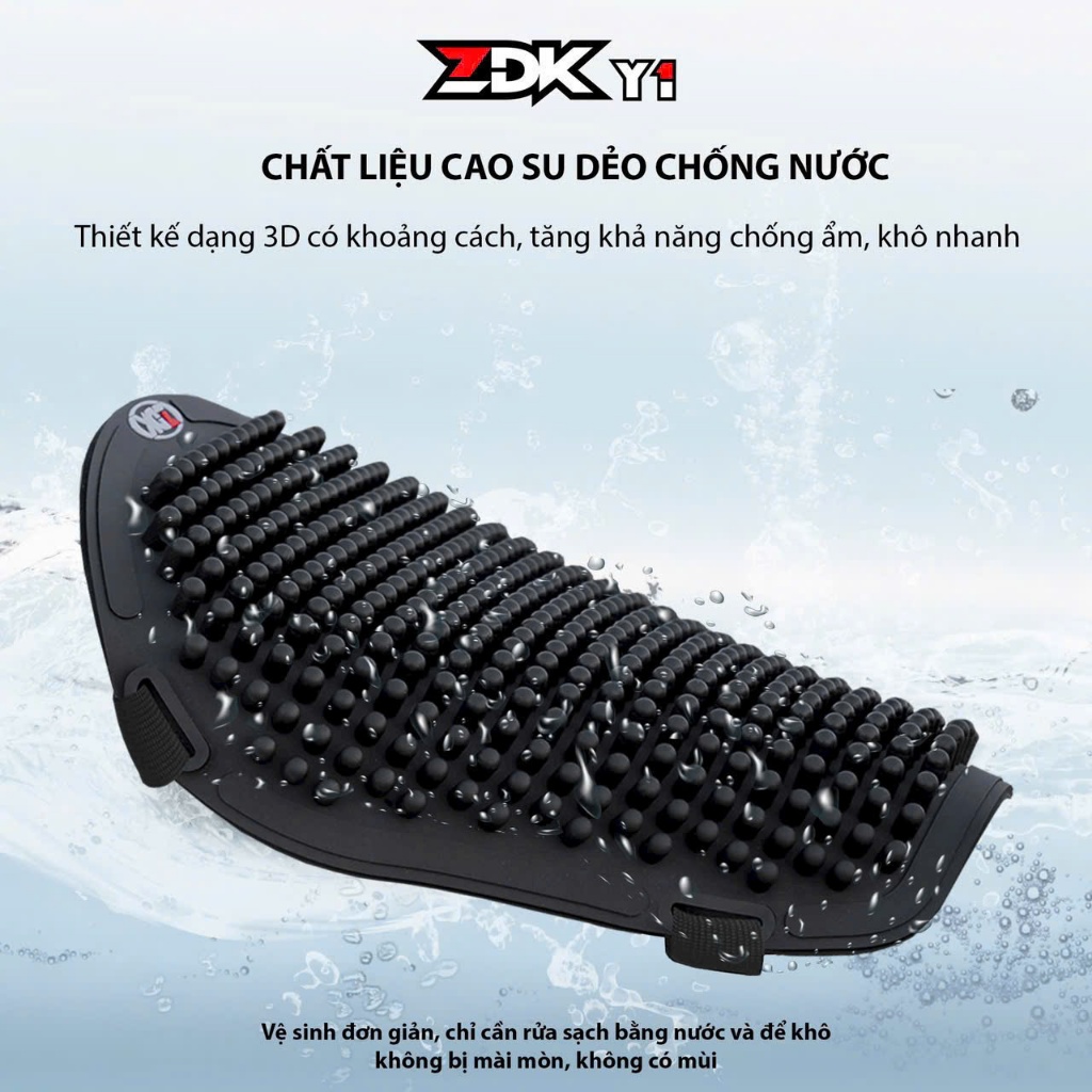 Đệm lót yên xe máy ZDK Y1 cao su silicon êm ái chống nước giảm xóc massage chống ê mông shipper grab