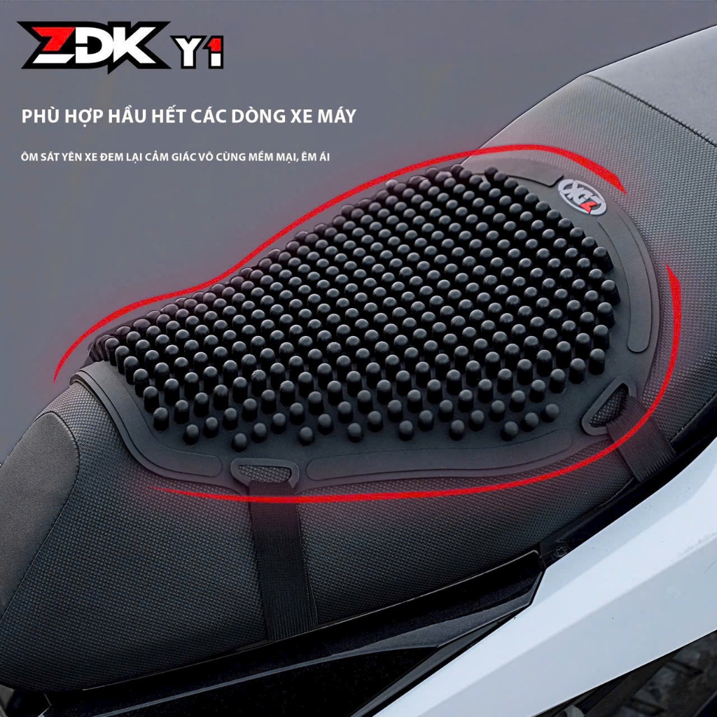 Đệm cao su gắn yên xe máy đàn hồi massage ZDK Y1 chính hãng giá rẻ bền êm ái đi xe máy thường xuyên