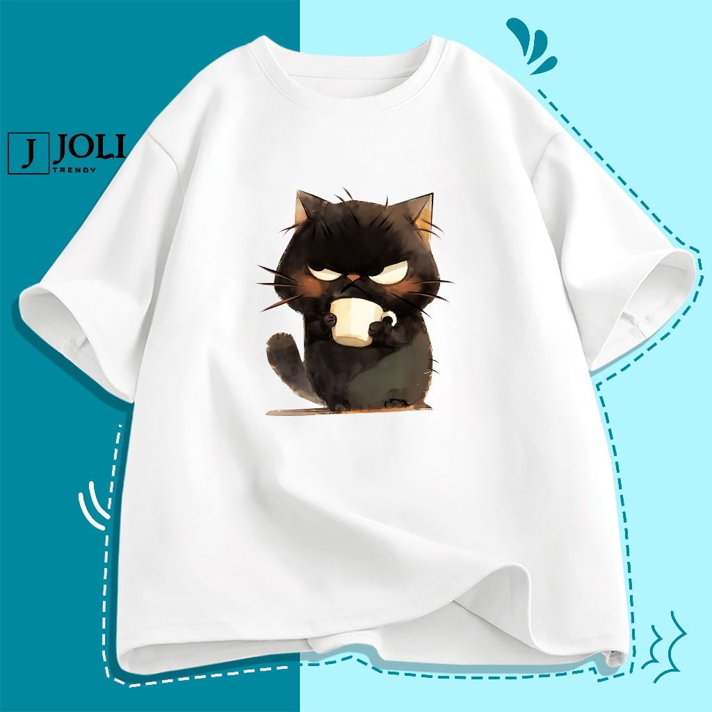 Áo Thun Nam Nữ Unisex Tay Lỡ By JOLI Mã TN Cat&Meow In Hình Chất Cotton Form Rộng Phong Cách Ulzzang J Joli Trendy | BigBuy360 - bigbuy360.vn