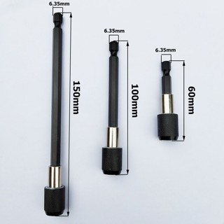 Đầu Nối Bắn Vít Dài 60mm 90mm 150mm - Thanh Nối Dài mũi vít cho Tua Vít máy bắn vít Chuôi lục giác 6.35mm
