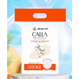  Bông tẩy trang làm sạch da Bông Bạch Tuyết Calla tròn 3D 200 miếng gói 