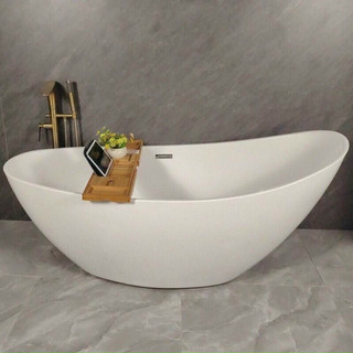 BỒN TẮM MẶT TRĂNG - BATHTUB - BỒN NGÂM 1670 x 680mm CÓ BỘ XẢ CÓ BỘ CHÂN ĐẾ