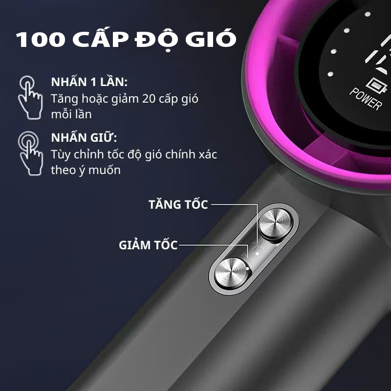Quạt cầm tay mini M8 Pro 4000mAh gió mạnh 100 tốc độ di động có thể sạc turbo phản lực màn hình hiển thị pin | BigBuy360 - bigbuy360.vn