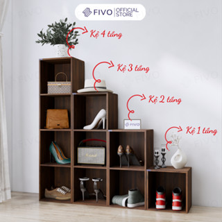 Kệ Sách Gỗ Tổ Ong FIVO FB01 Đa Tầng Dễ Lắp Ráp, Có Tấm Lưng Dày Dặn, Phù Hợp Với Mọi Không Gian, Đa Dạng Cách Sắp Xếp