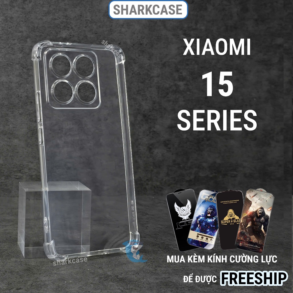 Ốp lưng Xiaomi 15 , 15 pro 5G trong suốt silicon chống sốc nhựa dẻo bảo vệ camera Vỏ bao đt xiaomi