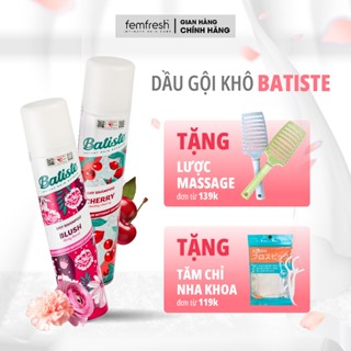 Dầu gội khô Batiste Dry Shampoo, giúp làm tóc bồng bềnh, loại bỏ dầu thừa, bết dính - 200ml