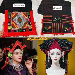 Khăn hầu thổ cẩm, khăn Piêu dân tộc Thái thêu tay loại 1