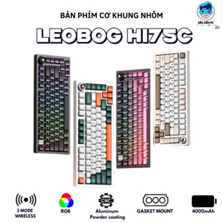 Bàn phím cơ khung nhôm LEOBOG HI75C - 3 mode kết nối - Keycap PBT - LED RGB - APP tùy chỉnh - Núm vặn