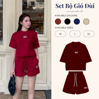 Set Bộ Cộc ECOCHIC NEW LOGO Áo Phông Crop Quần Đùi Cạp Cao Chất Liệu Cao Cấp Chính Hãng ECO ON THE GO B157