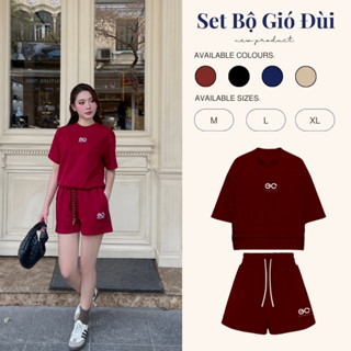 Set Bộ Đùi ECOCHIC NEW LOGO Áo Phông Crop Quần Đùi Cạp Cao Chất Liệu Cao Cấp Chống Nhăn Chính Hãng B157