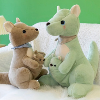 Gấu Bông Kangraroo Lông Nhung Mềm Mại Kèm Kangaroo Mini Dễ Thương Size 25cm