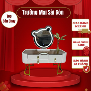 Bàn trang điểm bàn phấn ngồi bệch có đèn Led kết hợp bluetooth có hộc Trường Mai Sài Gòn