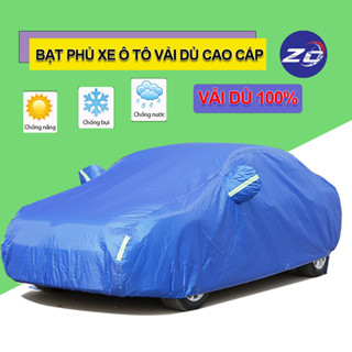 (SIÊU BỀN) Bạt phủ xe ô tô vải dù cao cấp che nắng mưa phủ toàn xe phù hợp tất cả dòng xe bạt phủ trùm xe hơi bạt xanh