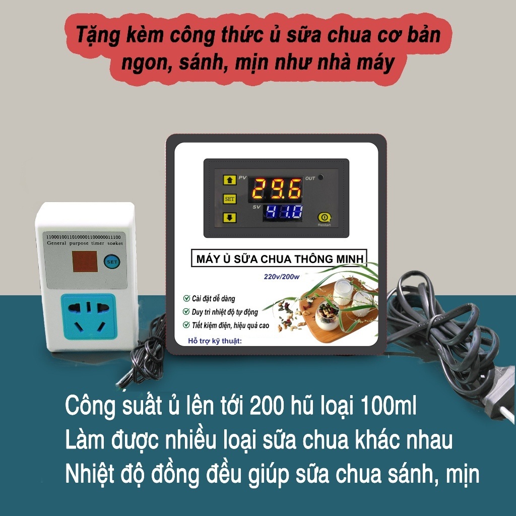 Máy ủ sữa chua dùng cho thùng xốp - Ủ sữa chua công nghiệp