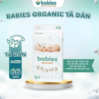   Giá Ưu Đãi  Tã Bỉm BABIES ORGANIC Size Dán S  4-8Kg  66 Miếng Thương Hiệu Việt Siêu Mềm Mịn Thấm Hút 1400ml 