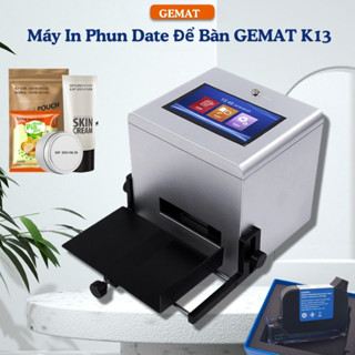  Máy In Date Để Bàn GEMAT K13 Chiều Cao In 2mm Đến 12.7mm Chuyên In Hạn Sử Dụng Mã QR Logo In Mọi Nội Dung Mọi Bề Mặt 