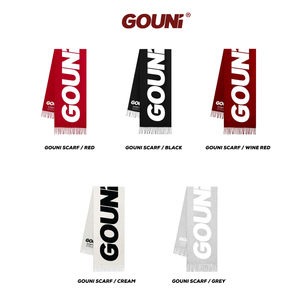 GOUNI AUTHENTIC SCARF | Khăn Len Choàng Cổ Unisex In Logo
