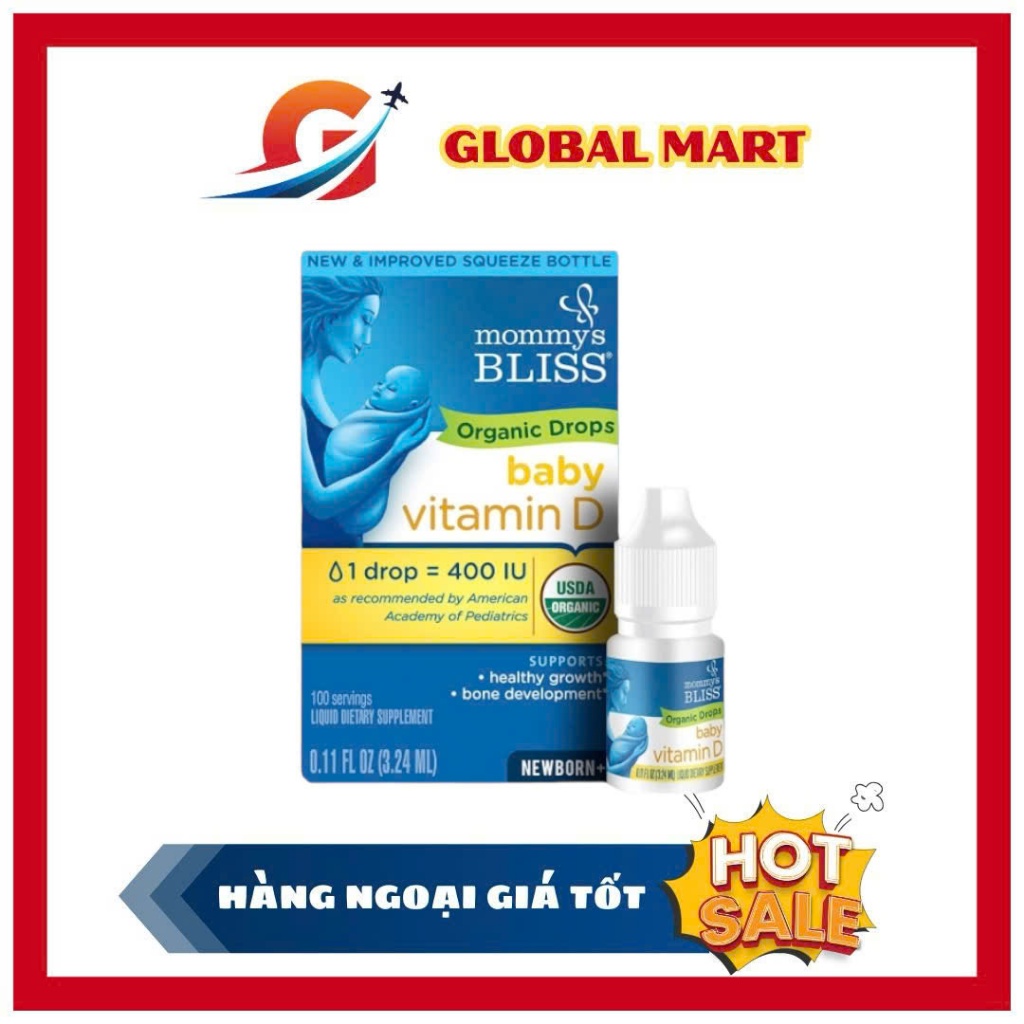 Date xa Vitamin D3 hữu cơ Mommy Bliss (3.24ml - 100 giọt)