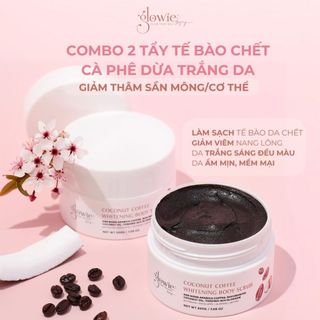   COMBO 2  Tẩy tế bào chết cà phê dừa giảm thâm sần trắng da Glowie 200ml  Date Tháng 8 2026  