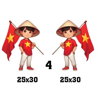 Trend mới Tem thanh niên yêu nước dán xe máy, ô tô, xe bán tải, xe khách.(SL 1 đôi)