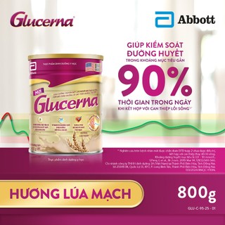 Sữa bột Glucerna hương Lúa Mạch 800g dành cho người bị tiểu đường