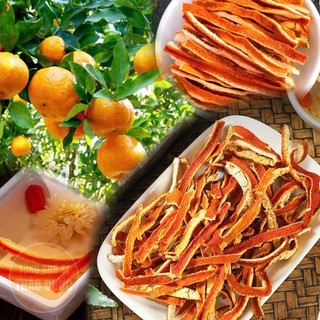 Trần bì 100g, vỏ quýt sấy khô, sạch, thơm, pha trà, làm mứt, hỗ trợ giảm ho, tiêu đờm