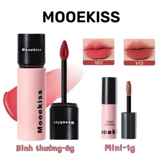   MOOEKISS  Son kem son bùn Không khô môi Tôn da Giữ ẩm lâu Velvet Lip Mud Mịn Môi 3g 