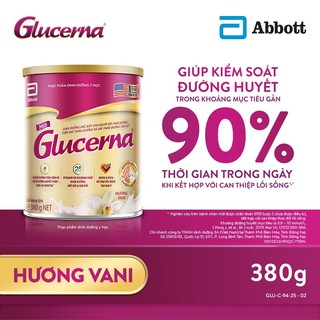  Sữa bột Glucerna hương vani 380g dành cho người bị tiểu đường 