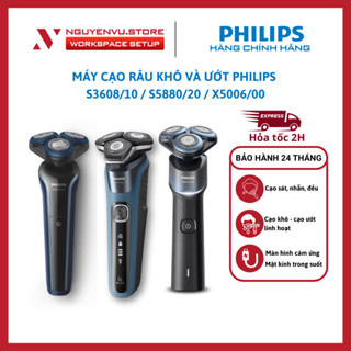 [KHO HN - HCM] Máy cạo râu khô và ướt Philips S3608/10 / S5880/20 / X5006/00 - Hàng chính hãng