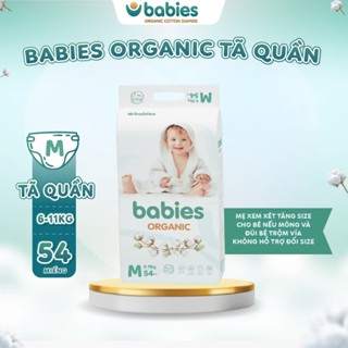   Giá Ưu Đãi  Tã Bỉm BABIES ORGANIC Size Quần M  6-11Kg  54 Miếng Thương Hiệu Việt Siêu Mềm Mịn Thấm Hút 1400ml 