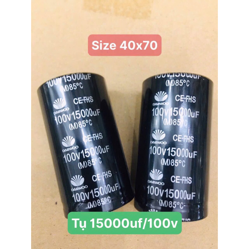 Tụ 15000uf/100v 15000/100 chính hãng Daewoo