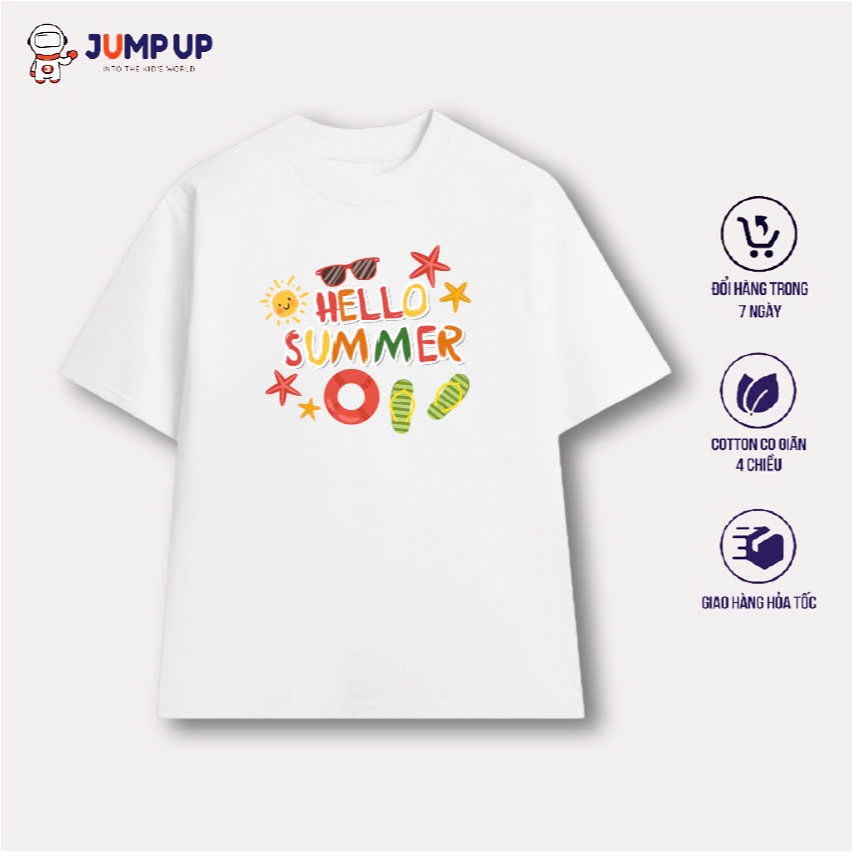 Áo Oversize Du Lịch Hè Cho Nam Nữ Cực Đẹp, Chất Thun Cotton Mềm Mát Jump Up