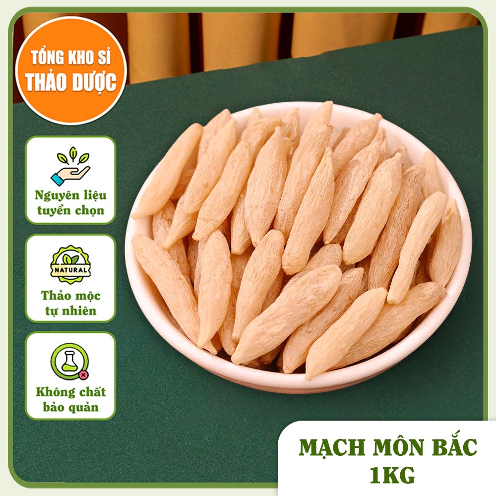 Mạch môn bắc 1kg, mạch môn đông, khô, trắng, dẻo, pha trà, hầm canh hỗ trợ giúp giảm ho, tiêu đờm