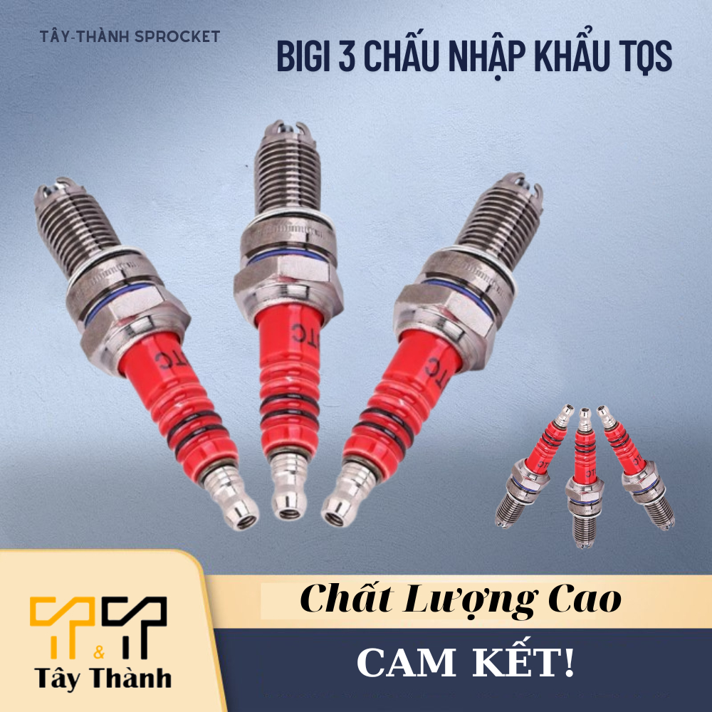Bugi 3 chấu nhập khẩu chân ngắn , chân dài , bugi 3 chấu wave- Tây thành shop phụ tùng xe máy