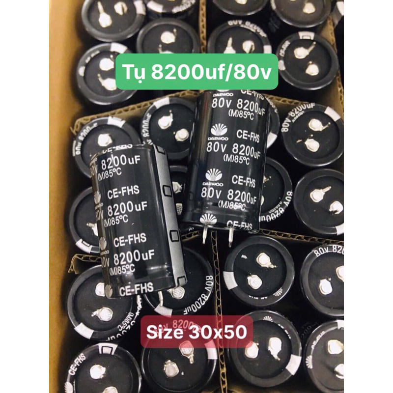 Tụ 8200uf/80v 8200/80 chính hãng Daewoo