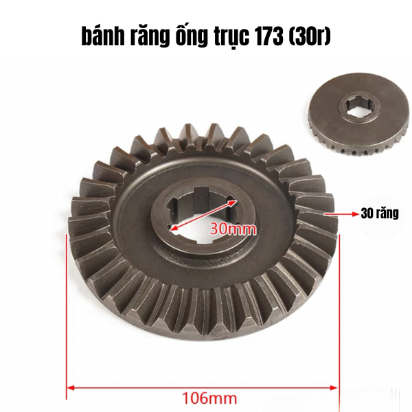 Bánh răng vành chậu, bánh răng ống trục, bánh răng trục lục giác 30 răng, 36 răng máy cày 173-178-18