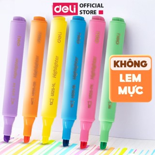 Bút Highlight Thân Tam Giác Deli - Bút Nhớ Bút Ghi Chú Dòng Dạ Quang Nhiều Màu Tiện Lợi Dành Cho Học Sinh Văn Phòng