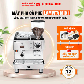 [HCM-Có VAT] Máy Pha Cà Phê, Máy Pha Cafe Lamvita Mio I - Tích Hợp Xay Và Pha Cà Phê Trong Một - Công Suất 150-170 ly
