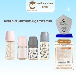 [Hot] Bình sữa Moyuum 170ml/270ml hoạ tiết thỏ 2023