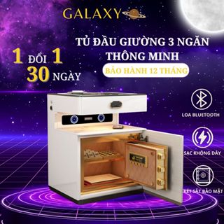 Tủ Đầu Giường GALAXY Tủ Đầu Giường Thông Minh Kết Hợp Két Sắt Vân Tay 2 Màu Đen Trắng Có Loa BLT B06