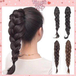 Tóc giả ngoạm nữ đuôi thắt bím 33cm – kẹp tóc giả tiện lợi, dịu dàng tự nhiên T455