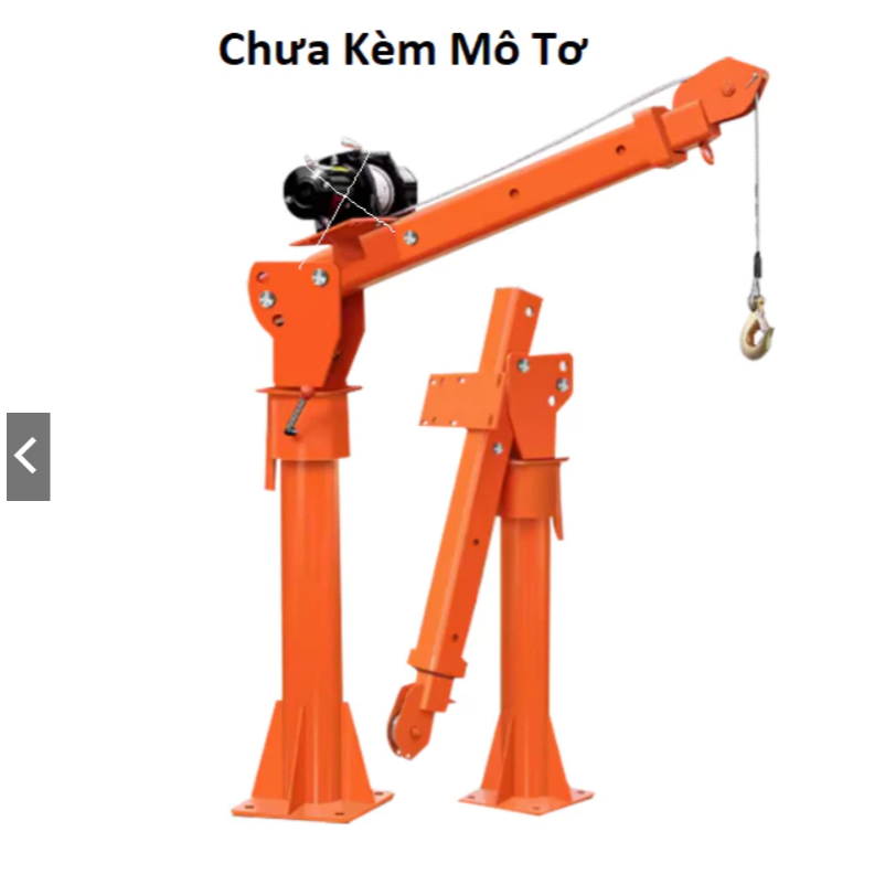 Khung cẩu xoay 360 độ tải trọng 1000kg gắn xe ô tô nâng cảu hàng hoá( CHƯA KÈM MÁY TỜI)