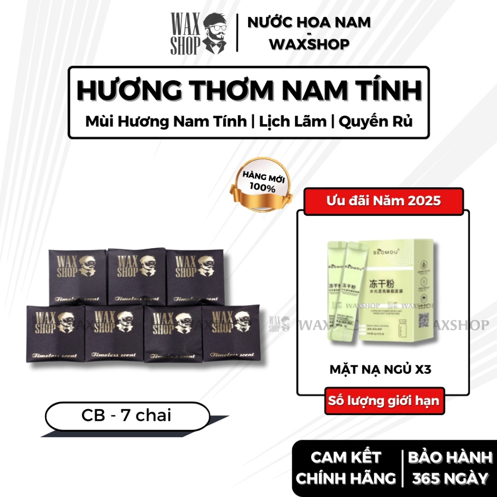 [New 2025] Combo Nước Hoa Nam Unisex - Mini chính hãng, mùi hương nam tính, quyến rũ - Waxshop